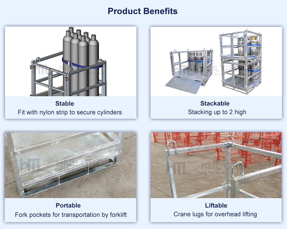 Sample Customization 9kg LPG Cylinders Gas Bottle Storage Cage Stillage