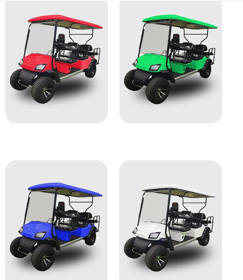 Electric Carts Front Steering for Laundry 72 V Six Seater Accelerator Pedal Acrylic Windshield Basket China Covered Golf Cart