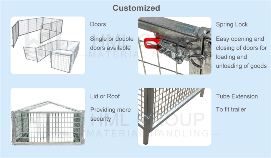 Agriculture Industrial Hot Dipped Galvanized Metal Wire Mesh Trailer Cage