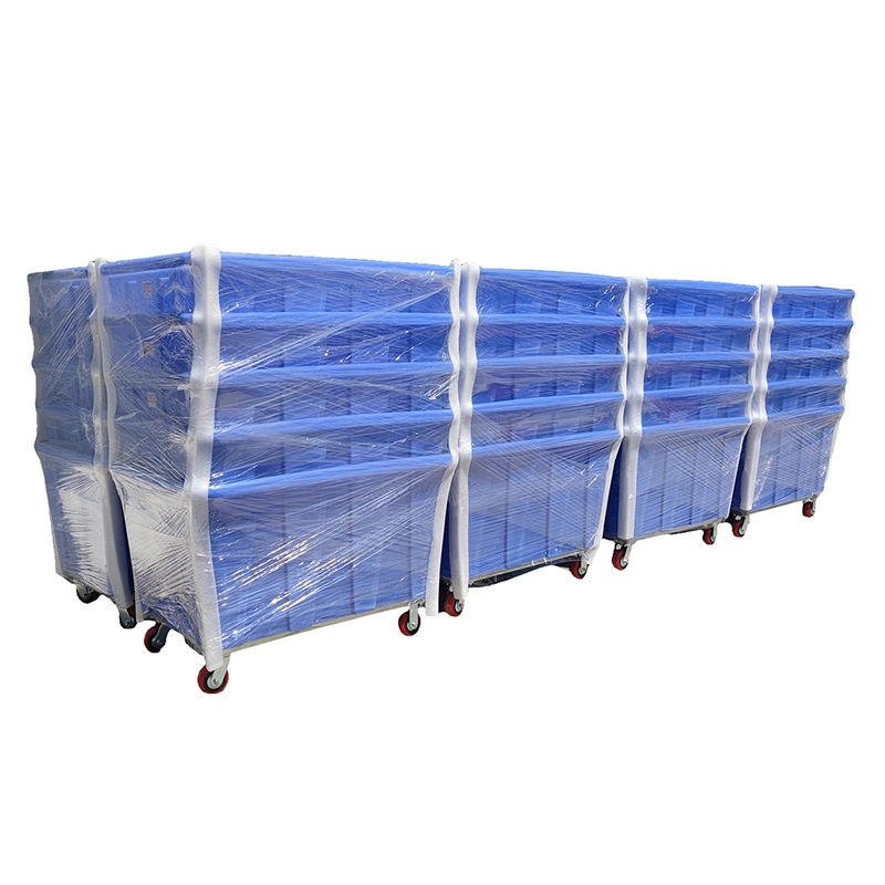 China High Quality Hotel Laundry Linen Trolley Plastic Bulk Cage Trolley Laundry Truck