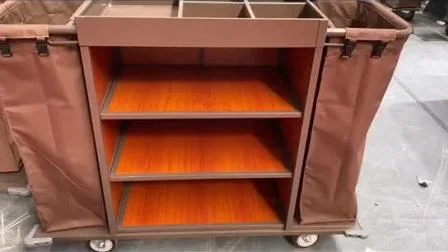 Carrello per biancheria in plastica per la pulizia delle camere dell'hotel