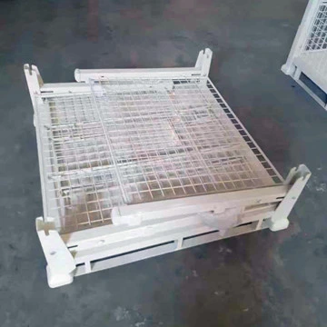 Carrello per pallet con gabbia metallica in filo metallico